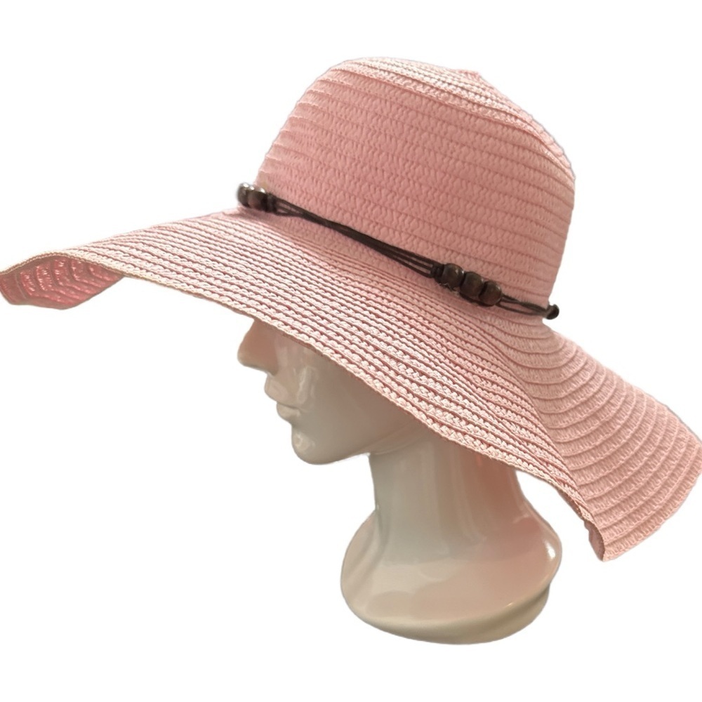 Pink Wide Brim Sun Hat - Picture 4 of 4